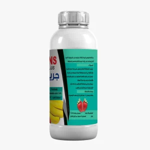 الواجهة الخلفية لعبوة منظم نمو جرينز ستروفا بلس مع نص معلومات المنتج